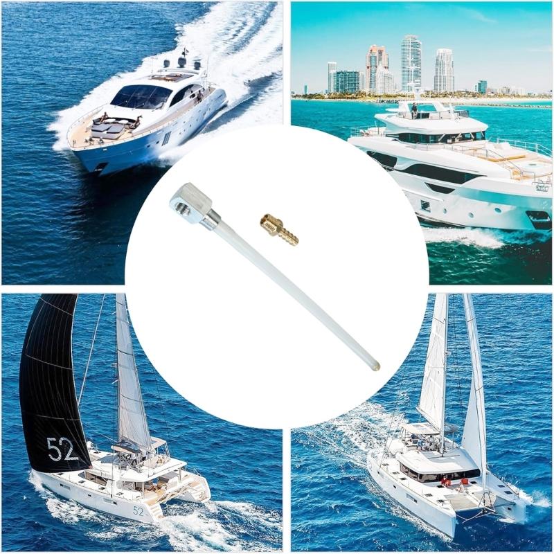 Replacement Marine Fuel Pickup Tube 12 Inch Tank Assembly with Threaded Head Hose Barb Fitting for Marine Fuel System Service on Boats