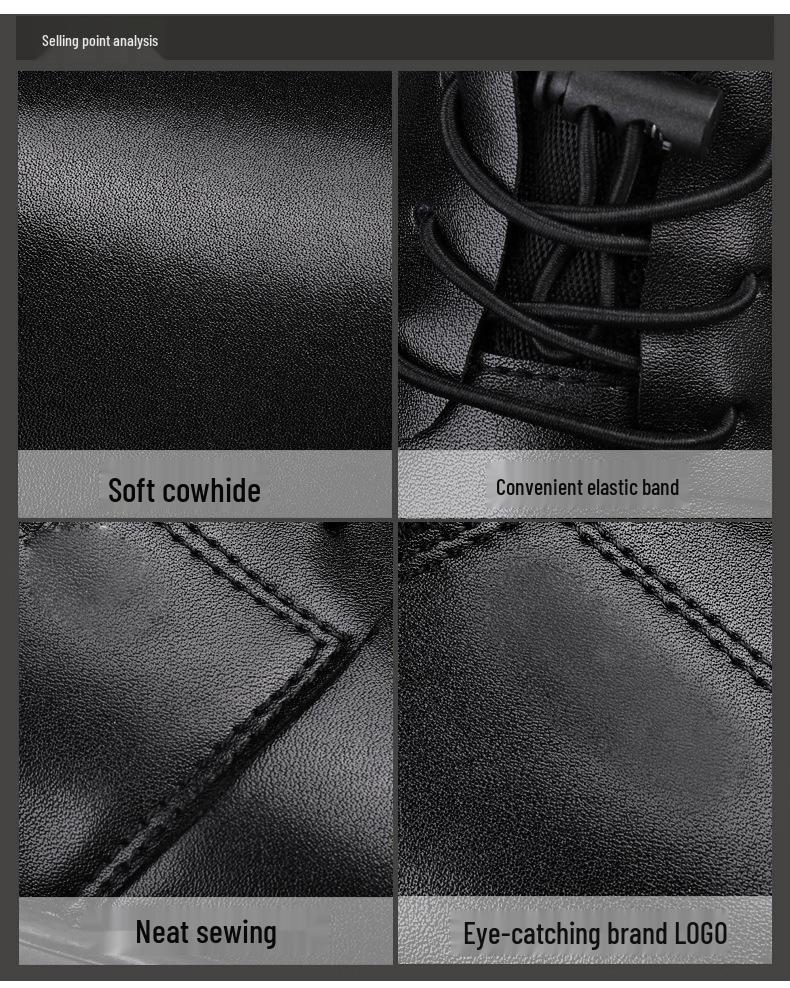 Men's Genuine Leather Formal Shoes - Breathable, Soft Sole, Heeled, Lightweight for Autumn and Winter