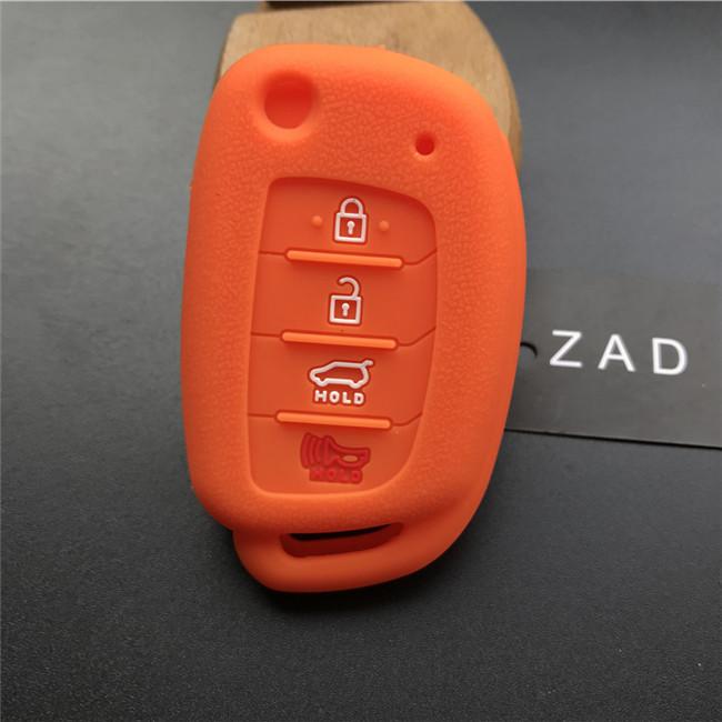 silicone car key cover case shell holder for hyundai HB20 2021 Creta Tucson Accent Santa Fe i30 ix35 Solaris 4 button key