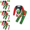 Festive Christmas Green Monster The Grinch Cosplay Pajamas Costume For Kids