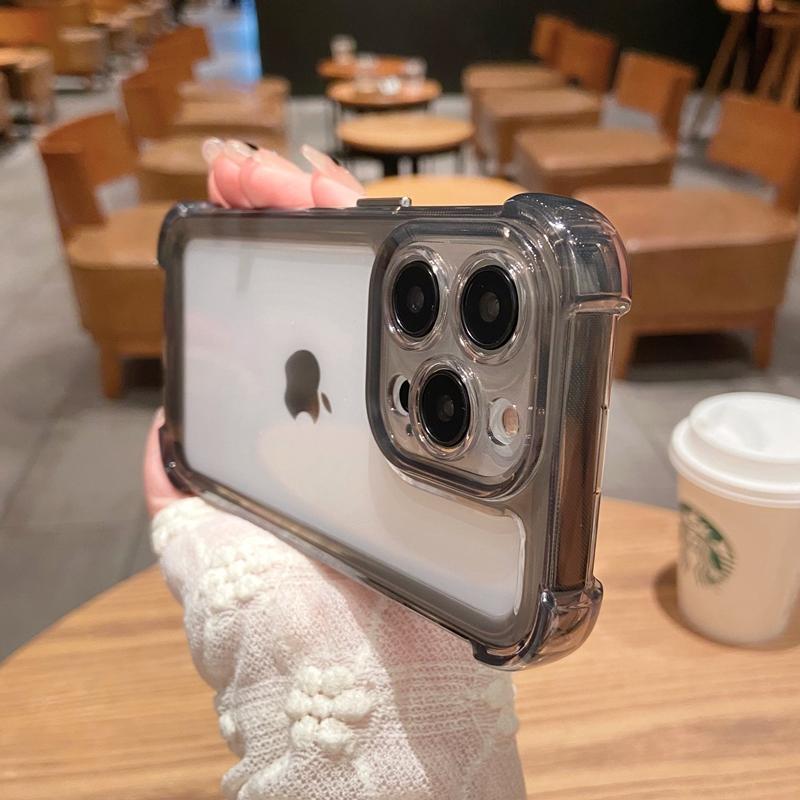 Luxury Shockproof Transparent Phone Case For iPhone 13 14 11 12 15 Pro Max X Xs XR Max 7 8 Plus Bumper Soft Silicone Clear Cover
