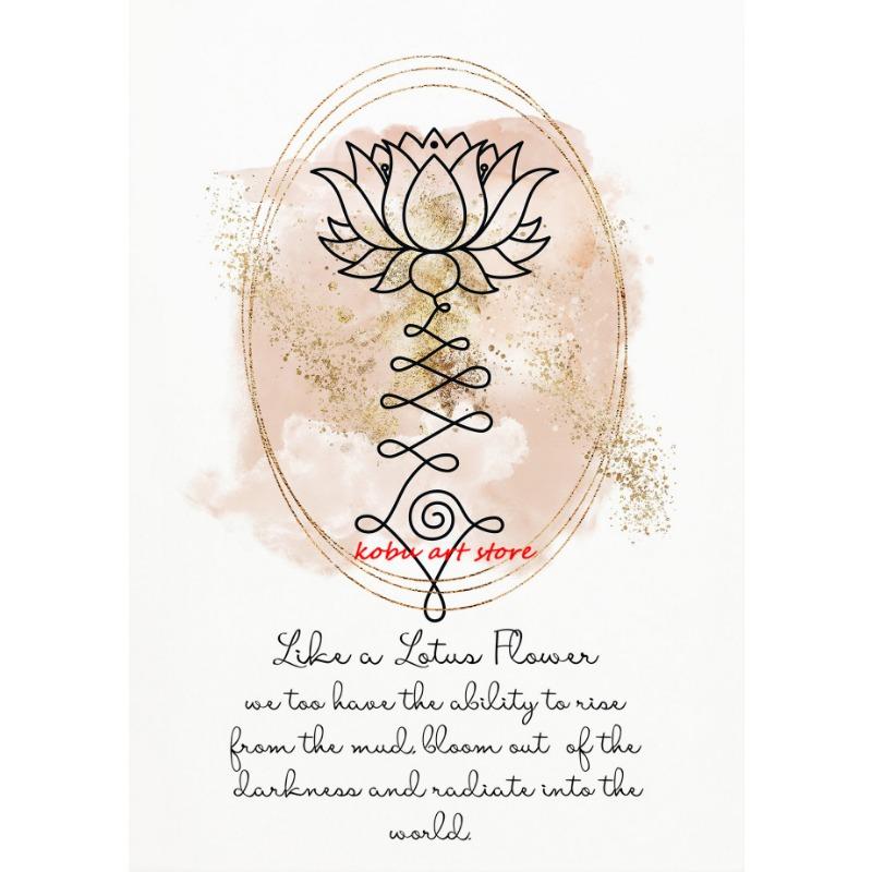 

Йога Лотос Цветок Будда Цитаты Холст Картина Духовный Подарок Настенное Искусство Постеры Принты для Комнаты Медитации Студии Йоги Декор 21cm×30cm NoFrame