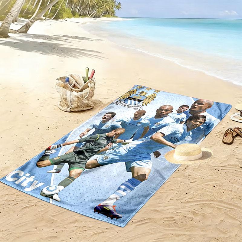 MCFC poster Print Beach Towel, Large Soft Quick Dry Towel for Beach Camping Swimming