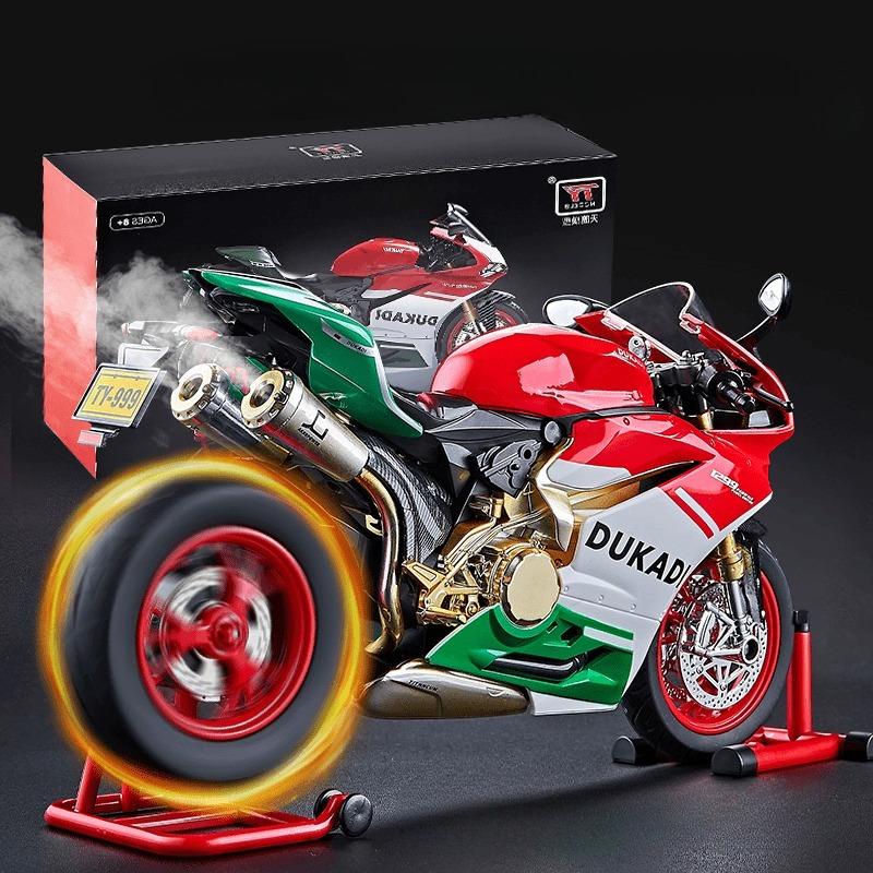 Simulation Spray 1:9 Ducati 1199 Super Motorcycle Alloy Model Diecast Collection Miniature Voiture Gift for Boyfriend Home Decor