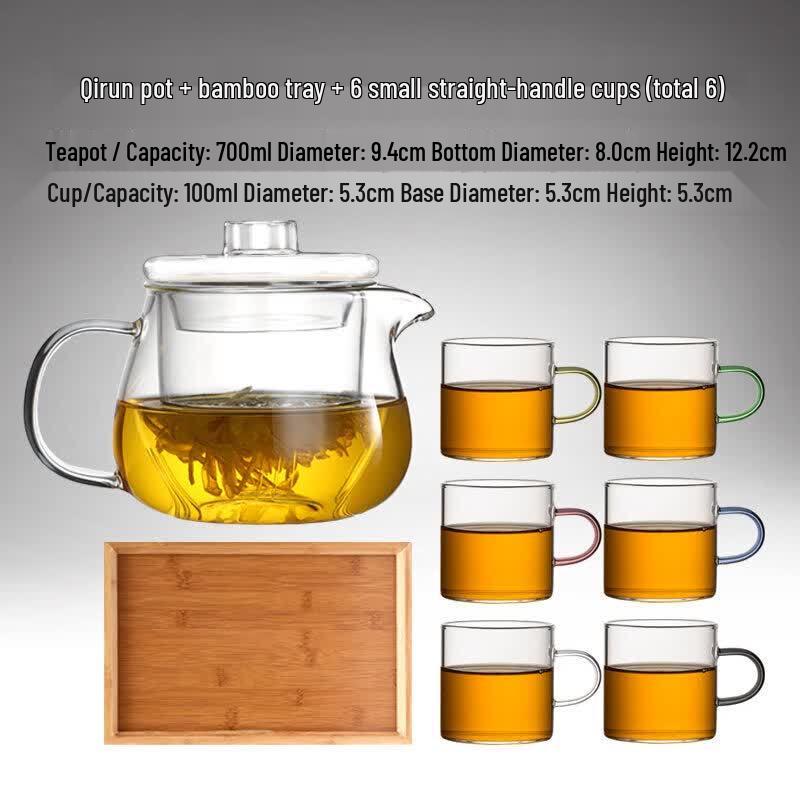 Youluo Heat-Resistant Glass Teapot with Side Handle