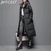 BITCED Couple's Matching Long Down-Filled Cotton Jacket Winter Thickened Warm Fashion Coat