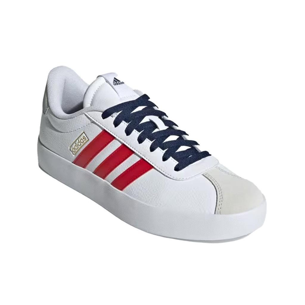 Adidas VL Court White and Casual Sports Shoes with Perfect for and Commuting and Size 3.0 Sneakers, Red, IF4464, Cushioning, Town, School, (White Red,