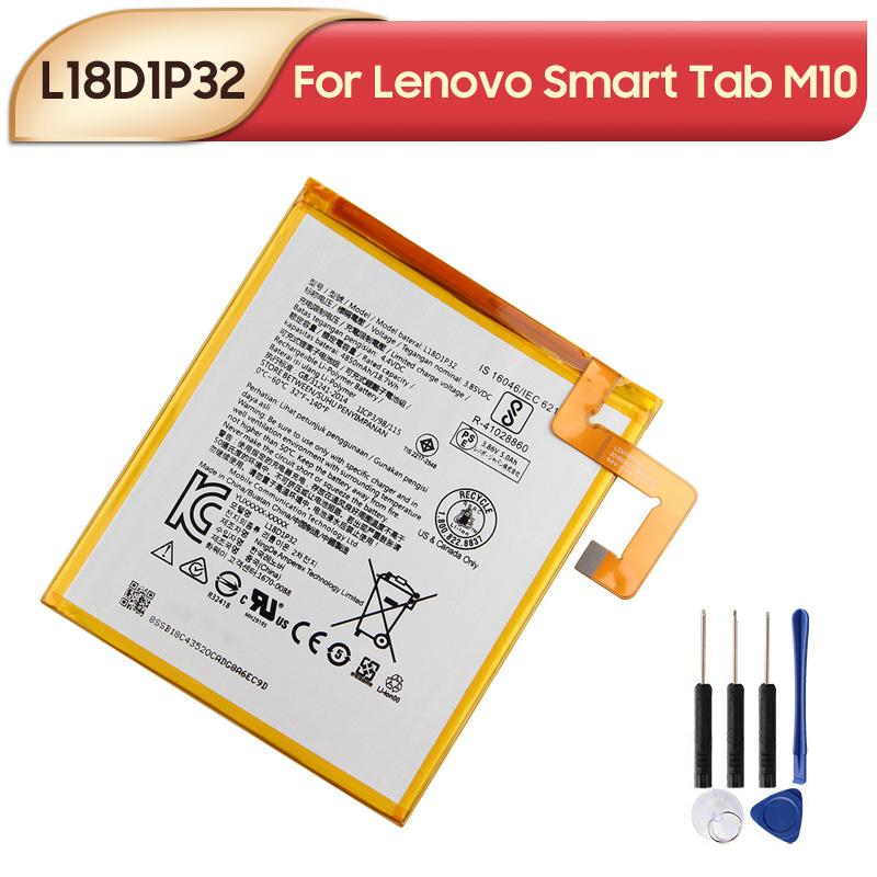 Rechargeable Lithium Battery For Lenovo Smart Tab M10 L18D1P32 Tablet Battery 4850mAh
