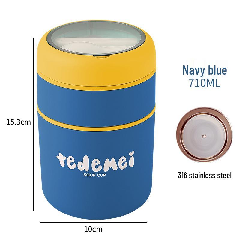316 Stainless Steel Insulated Lunch Box and Soup Cup for Office Workers and Girls