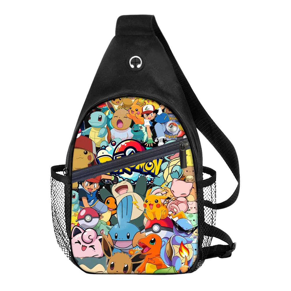 Breast Bag Men'S And Women'S Sports Travel Versatile Casual Shoulder Bag Multifunctional Messenger Bag Cartoon