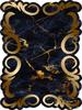 EPeddler Home Decorative Navy Blue Gold Marble Pattern Digital Printing Washable Non-Slip Dot Base New Generation Kitchen, Bedroom, Living Room Carpet and Floor Mat