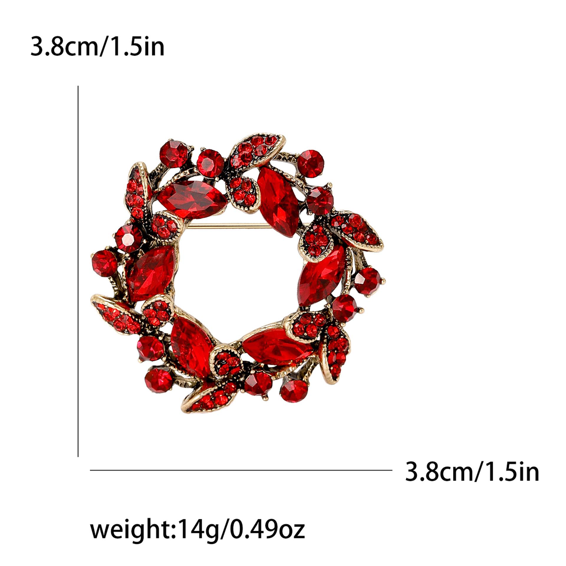 

Модная винтажная брошь в виде венка со стразами, роскошная брошь для дамского платья, брошь-украшение, аксессуары