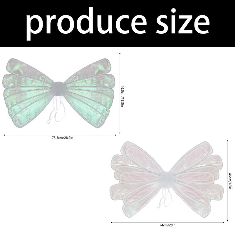 Vibrant Butterfly Shaped Wing For Kids Dressing Up Soft Breathable Mesh Safe For Childrens Costume Parties Stage Performances