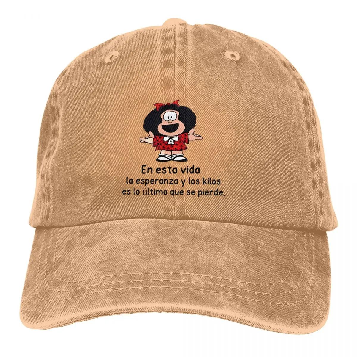 

Retro Baseball Cap Unisex Hats Women Visor Protection Snapback Mafalda Cartoon Caps Adjustable& 8Y