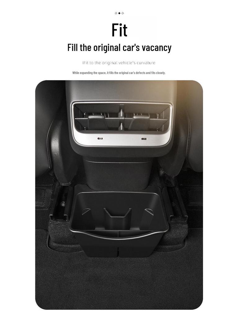 Tesla Model 3/Y Rear Air Outlet Storage & Trash Can Accessory