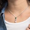 Swarovski Cross Pearl Series Green Crystal Necklace Women necklace 5493103