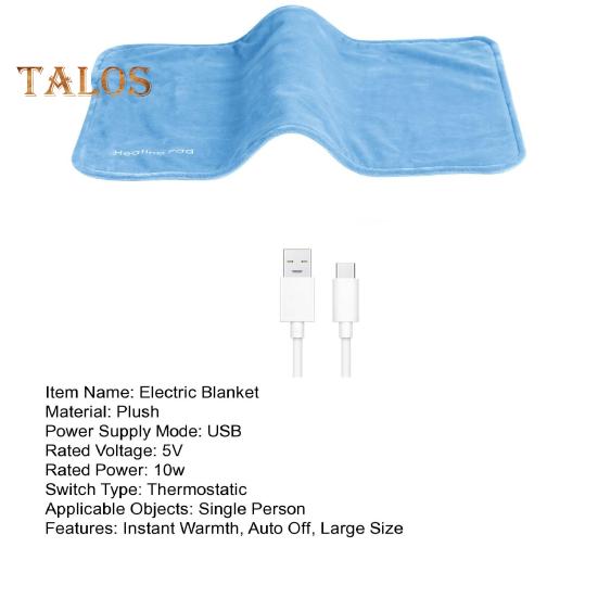 Electric Blanket USB Heated Auto Shut Off Instant Warmth for Back Pain Cramps Relief Large Size Heating Pad for Neck And Shoulders Dry Heat Therapy