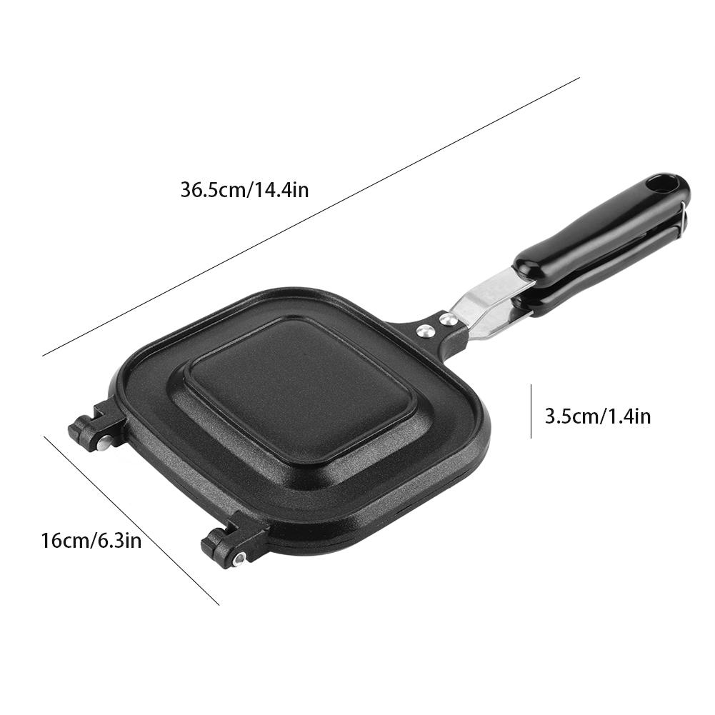 

Double Sided Sandwich Pan Aluminum Multifunction Fry Pan Sandwich Toaster Breakfast Maker Nonstick Baking Pan for Home
