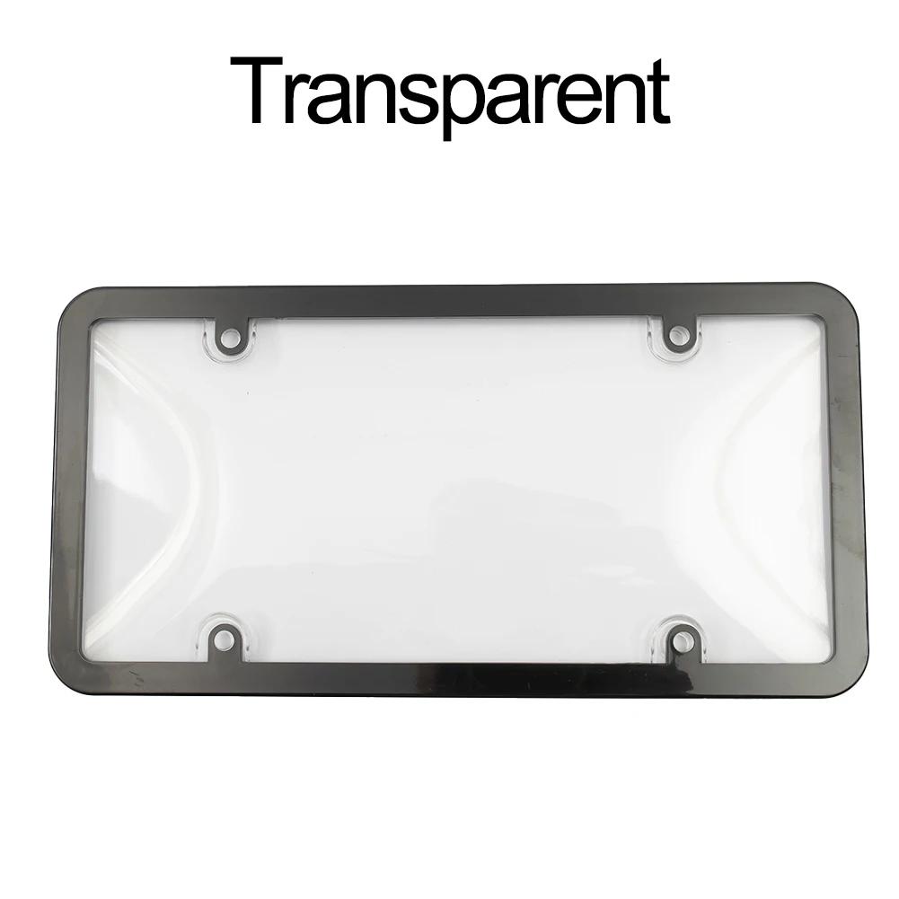 2X Clear Reflective Anti Speed Red Light Toll Camera Stopper License Plate Cover ABS For US Vehicles Exterior Car Truck Parts