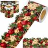 WTEMPO Christmas Decorative Board Border Stickers Handicrafts Decorative Self-adhesive Stickers Waterproof DIY Printed Stickers Easy To Cut