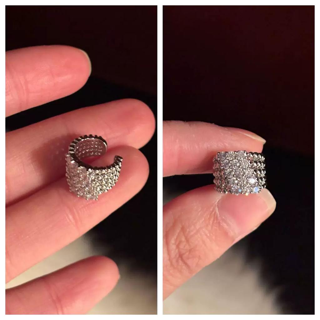 Light Luxury and Sparkling Ear Hole Free Ear Bone Clip, Niche Design, Micro Inlaid Ear Clip, Simple and Versatile Earrings with Temperament
