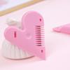 Pink Mini Hair Trimmer Love Heart Shape Hair Cutting Comb Body Hair Removal Pubic Hair Brushes With Blades