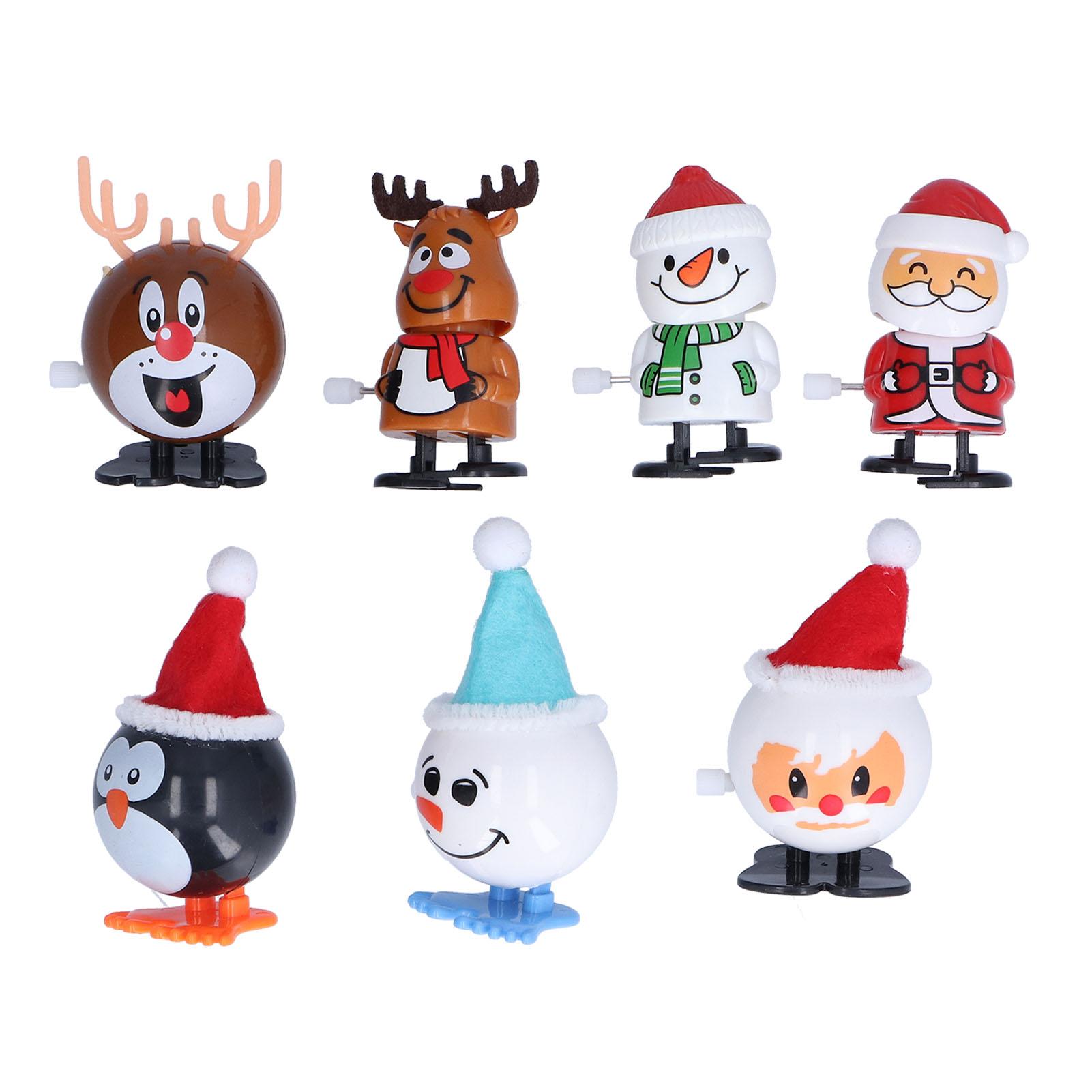 

Christmas Wind Up Toy Set Cute Santa Claus Snowman Assorted Clockwork Home Decoration for Christmas