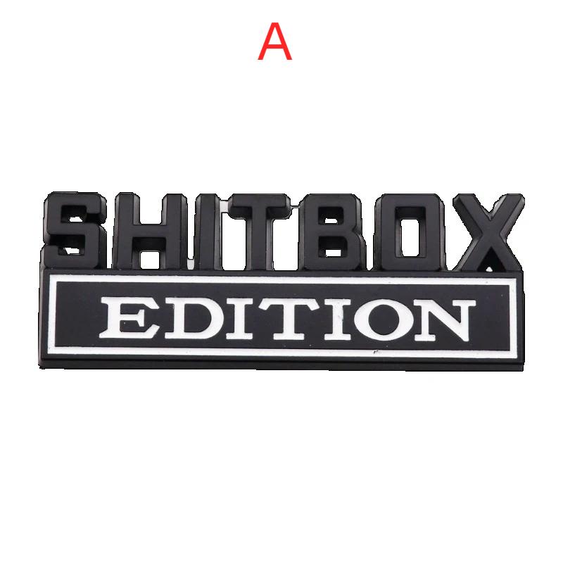 3D Эмблема из цинкового сплава SHITBOX EDITION Значок Наклейка на боковую часть кузова автомобиля Аксессуары A