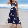 Ladies' Floral Summer Casual and Fashionable Sleeveless Long Dress
