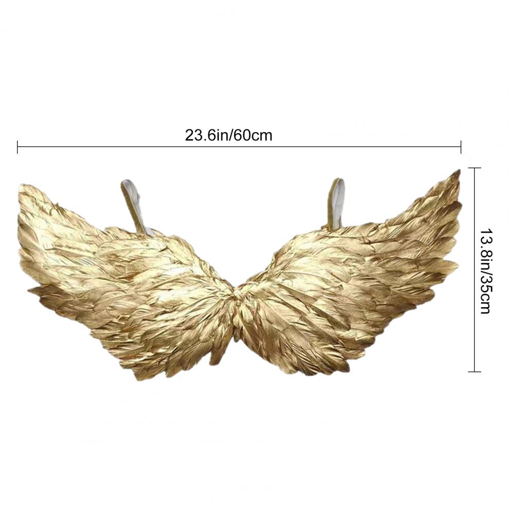 Erwachsenen Engel Flügel Accessoire Engel Flügel Kostüm Elegante goldene Engelsflügel für Erwachsene Kinder Karneval Maskerade für Halloween