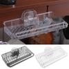 Transparent Suction Cup Shower Shelf Removable No-Drill Wall-Mounted Storage Holder Space Saving Waterproof