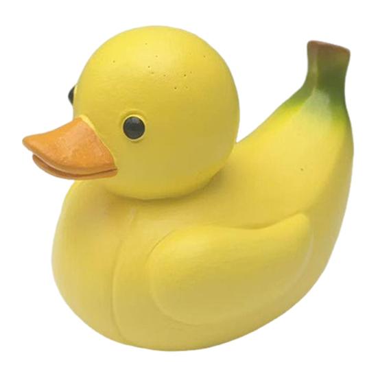 Fruit Duck Figurine Peach Pineapple Grape Strawberry Banana Resin Statue Sculpture Home Office Decoration Ornament