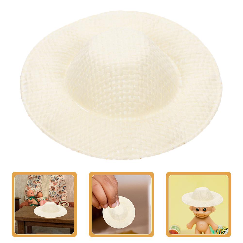 

15 Pcs Mini Toy Small Hat Decor House Mini Hats Woven Hat Prop Miniature Tiny Hats Diy Craft Hats Accessories For Bar Living