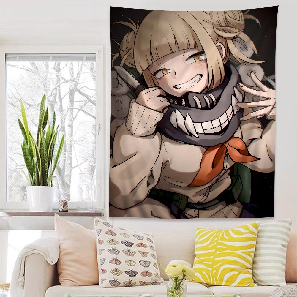 My Hero Academia Himiko Toga Tapestry Creepy Cute Anime Wall Hanging Ideal for Villain Fans Edgy Otaku Bedroom Decor