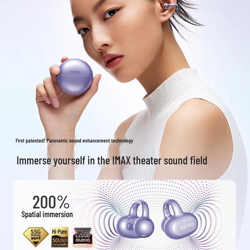 Saina S6S Pro Open-Ear Clip Bluetooth Earbuds