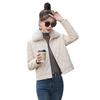 Leather Jacket Women's Autumn and Winter Short New Slim and Thin Versatile Velvet Thick Leather Cotton-padded Coat