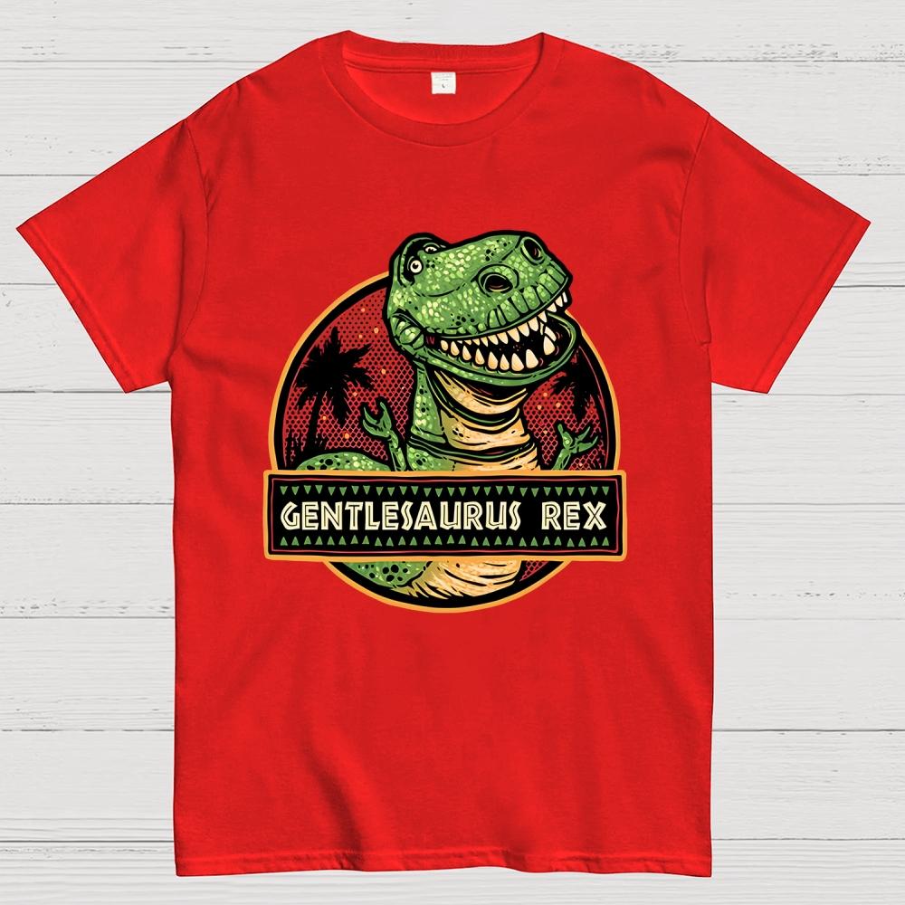 Gentlesaurus Rex Unisex 100% Cotton Summer Casual Cool Loose T-Shirt