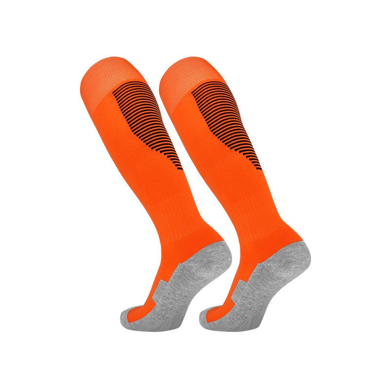 Thickened Non-Slip Striped Over-the-Knee Football Socks for Adults & Children Children M 34-38