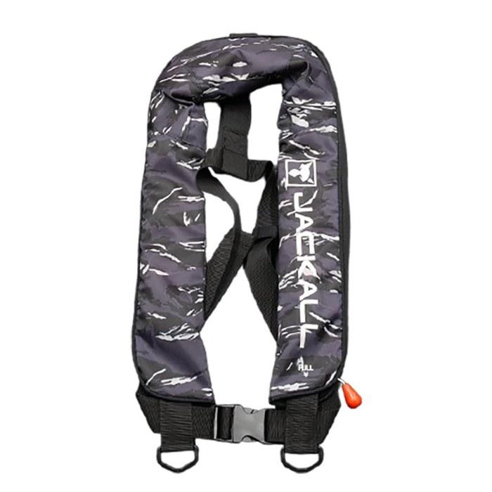 Jackall JK Automatic Inflatable Life Jacket JF03 Gray Camo