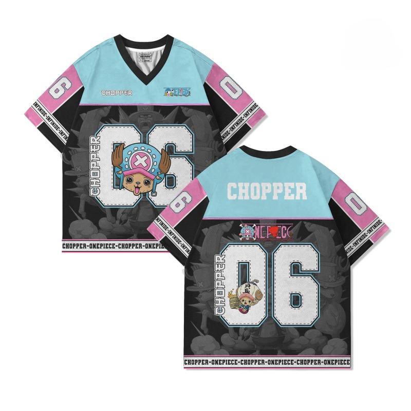 New Summer Blue New York 23 Print Women T-Shirt V-Neck Patchwork Short Sleeve Sports Football Jersey Y2K Loose Oversized Tops
