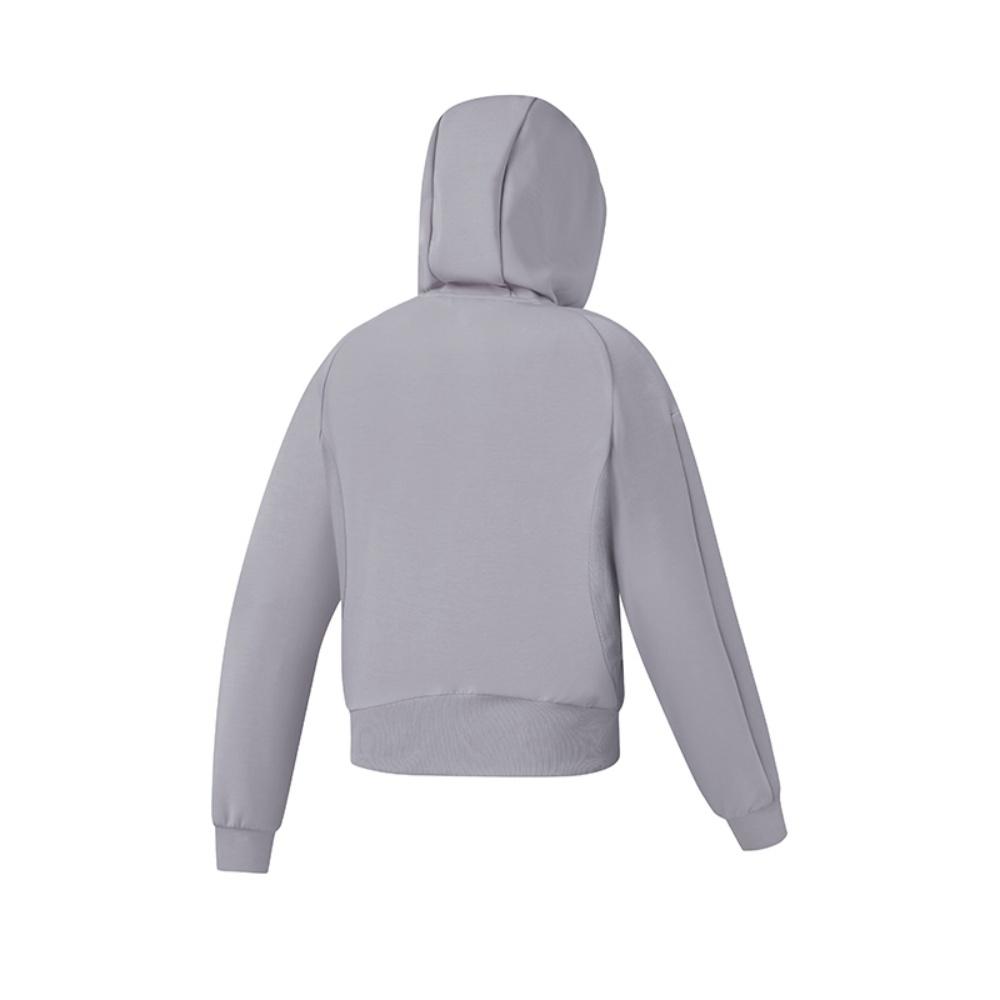 FILA Fitness Classic Simple Sports Training Casual Comfortable Versatile Hooded Knit Loose Zipper Sweatshirt Jacket Women tops A11W621508FGY
