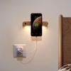 LED PIR Motion Sensor Night Light Bedroom Wooden Lamps Home Decor Magnetic Key Holder Cabinet Door Hanging Lamp USB Rechargeable