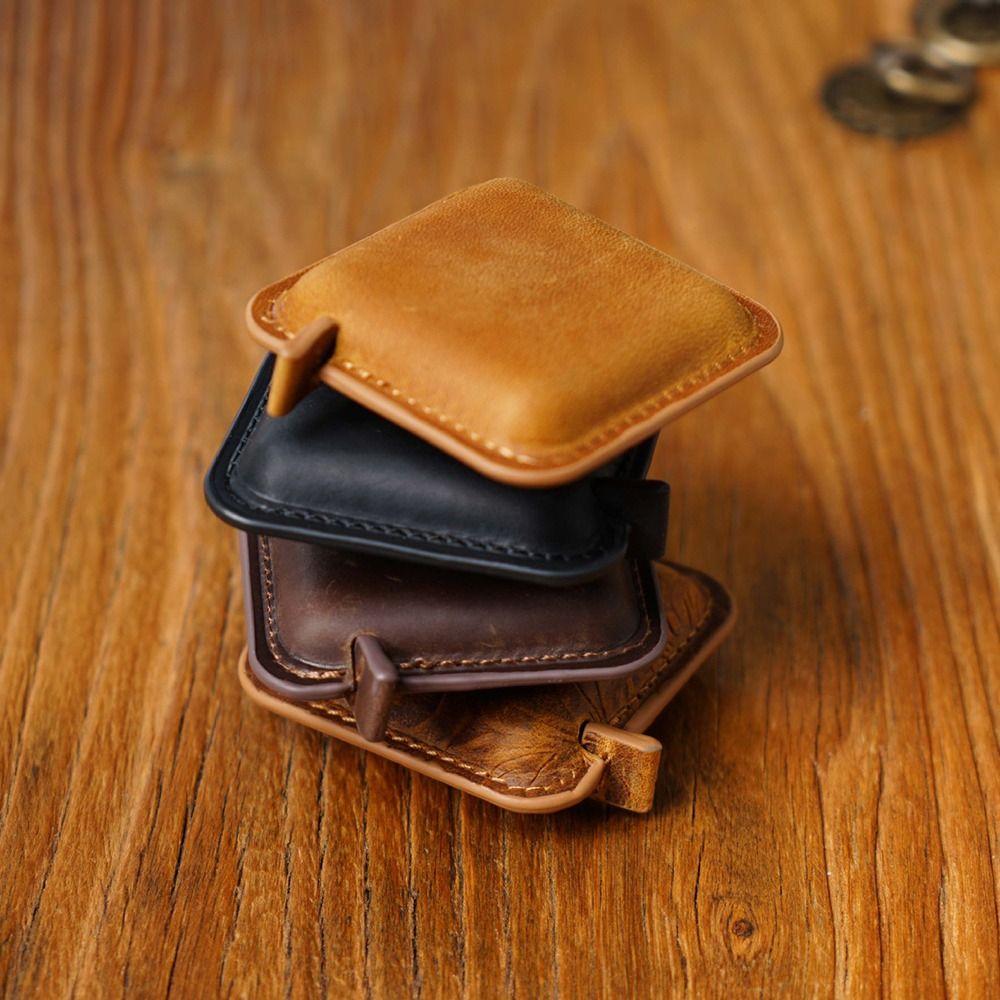 Mini Genuine Leather Roll Tape Measure Handmade Portable Pull Ruler Vintage Retractable Ruler Tool Women