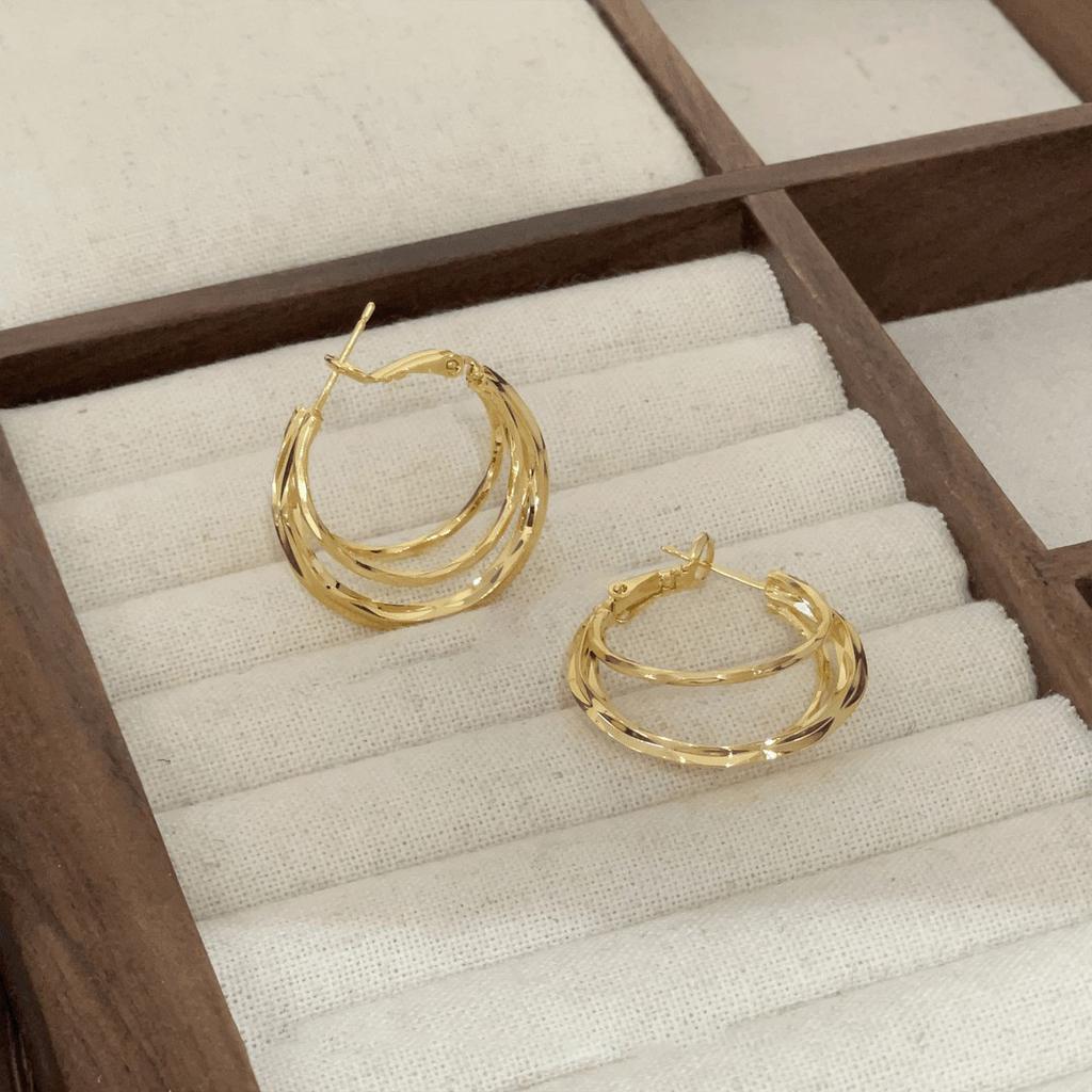 New Popular Metal Ring Earrings with A Sense of Luxury, Unique Earrings, Fashionable and Personalized Earrings