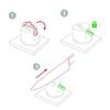 Mini suction cup knife sharpener for home kitchens, tungsten steel double-sided whetstone, knife sharpener with suction cup positioning tool.