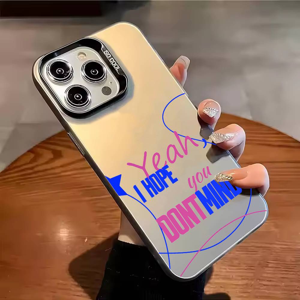 F-Fluorescent iridescent couple patterns Phone Case For iPhone 17,16,15,14,13,12,11,Pro Max,Plus Candy Silver Cover