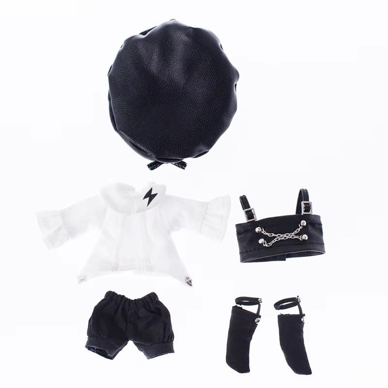 Ob11 Clothes Sweet Cool Black White Suit Hat Shirt Socks for GSC, Obitsu11, Molly, P9, 1/12bjd Doll Accessories Boy Girl Toy