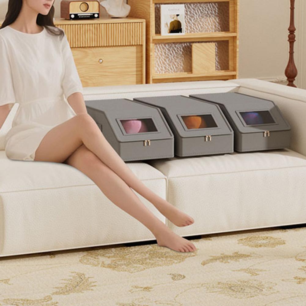 Transparent Front Window Storage Box Baseball Cap Organizer with Transparent Window Stackable Hat Storage Box for Men