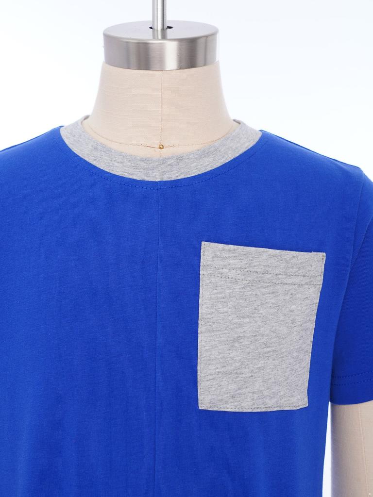 Unisex Kids Adaptive Clothing Jumpsuit Back Invisible Zipper for Easy Dressing Contrast Color with Pocket