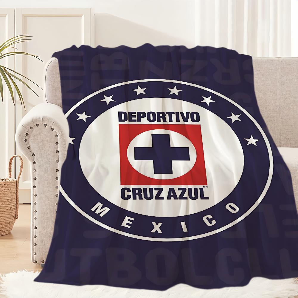 C-Cruz Azul F-Fútbol Club Fußballdecke Decke für Couch Sofa Reisen Zuhause Wandern Picknick Bett Bettwäsche Flanelldecke Geschenk